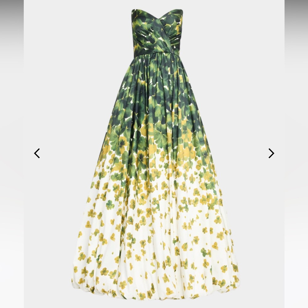 Jovani Strapless Floral Print Ball Gown